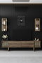 Hanah Home Mueble TV Nogal y Negro 180cm